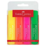 Pack fluorescent faber castell 4pcs