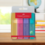 Pack fluorescent faber castell 4pcs