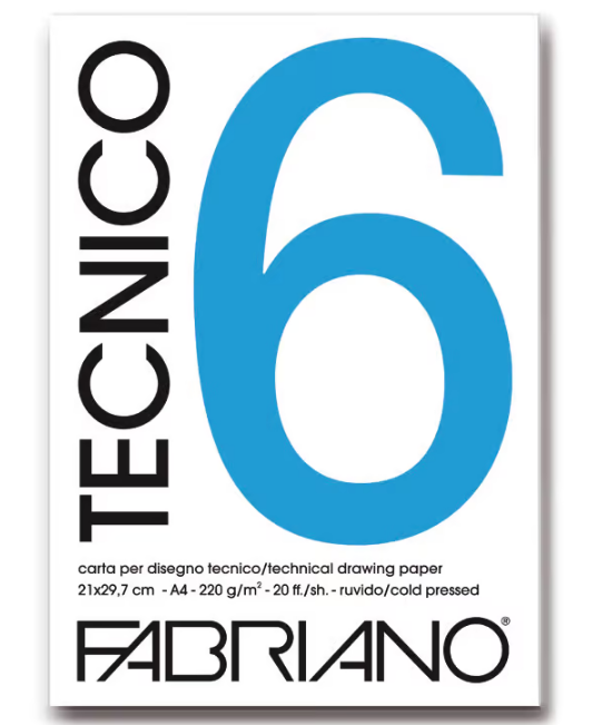 Tecnico 6 - Technical drawing paper A4 240gr 20 sheets - Librairie Papeterie Marocaine