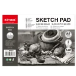 5 Sheets Sketchbook A5 Sketch Pads Thick Paper Easy Coloring Notepad Drawing Paper Pads for Artists Students Beginnners Painting
