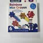 MASH MALOW Be smart Rainbow Wax Crayon 6pcs