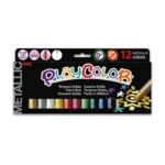 Peinture Gouache Solide stick 10g - 12 couleurs assort. - METALLIC ONE