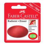 faber castell radierer eraser ergonomische red