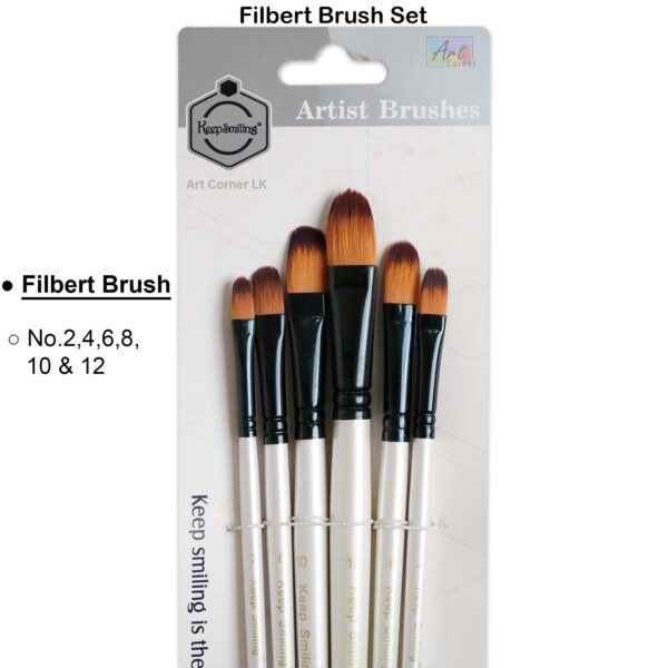 Keep Smiling Artist Paint Brush Set 6 Pieces - LE GÉANT DES BEAUX-ARTS