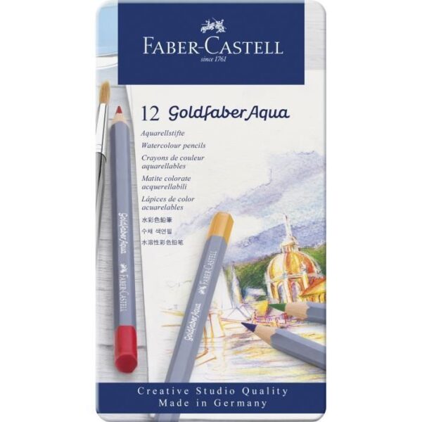 FABER-CASTELL Boîte de 12 Crayons de couleur Goldfaber aquarelle