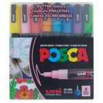 Paquet de Posca 3ML Couleurs pailletées