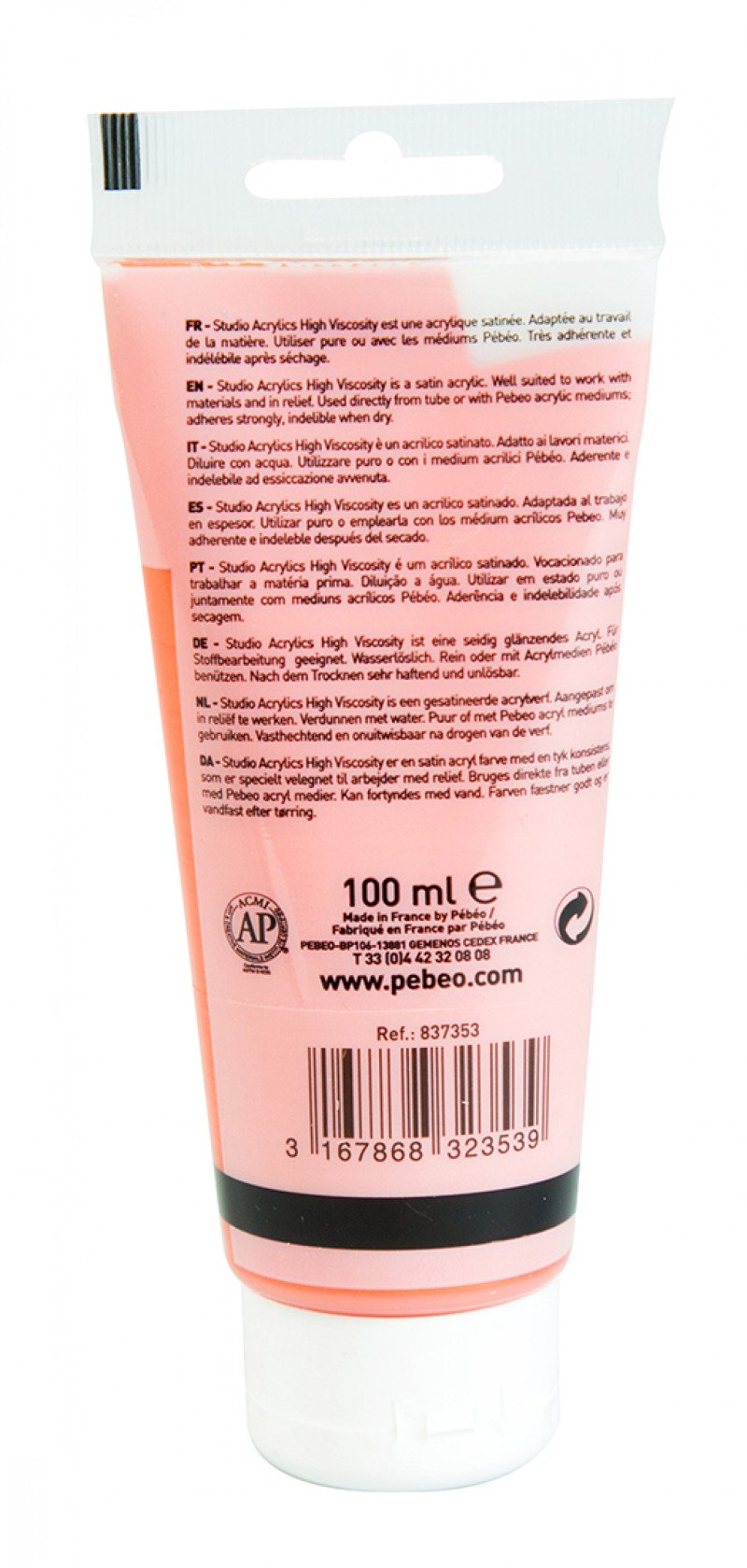 PEBEO 100 ML ORANGE JAUNE IRIDESCENT DYNA – Image 3